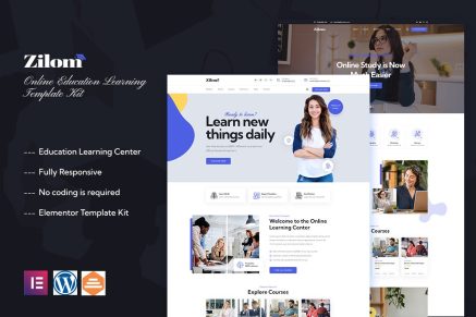 Zilom- Online Education Learning Elementor Template Kit
