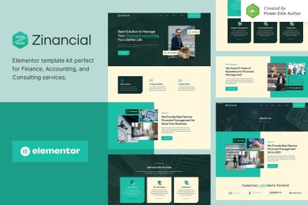 Zinancial- Finance and Accounting Services Elementor Template Kit