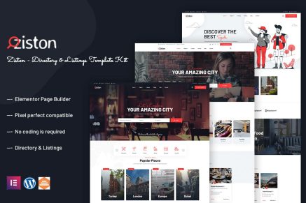 Ziston- Directory and Listings Elementor Template Kit