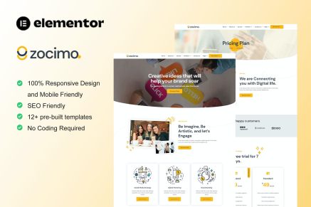 Zocimo- Social Media Marketing Agency Elementor Template Kit