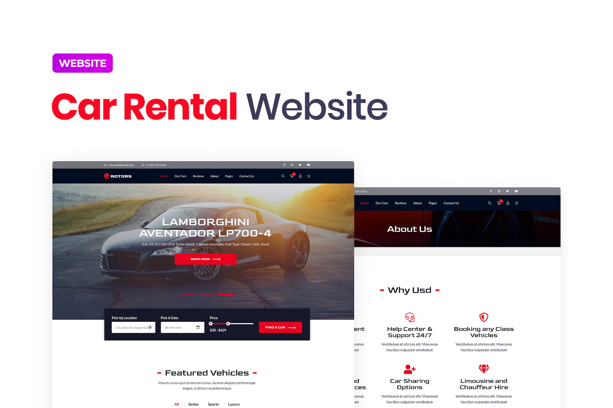 Automotive site Template Download for Wordpress