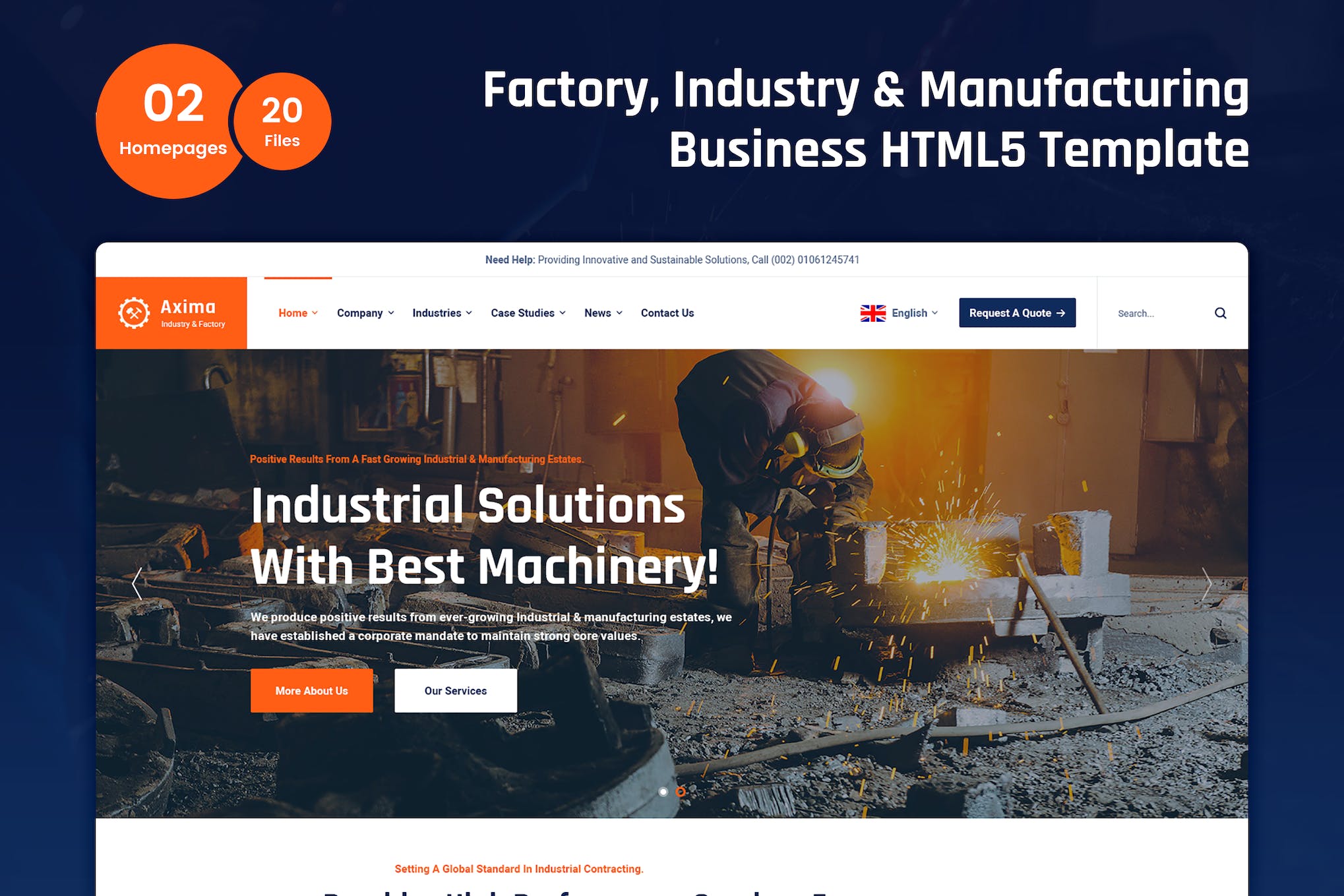 Axima - Factory and Industry HTML Template