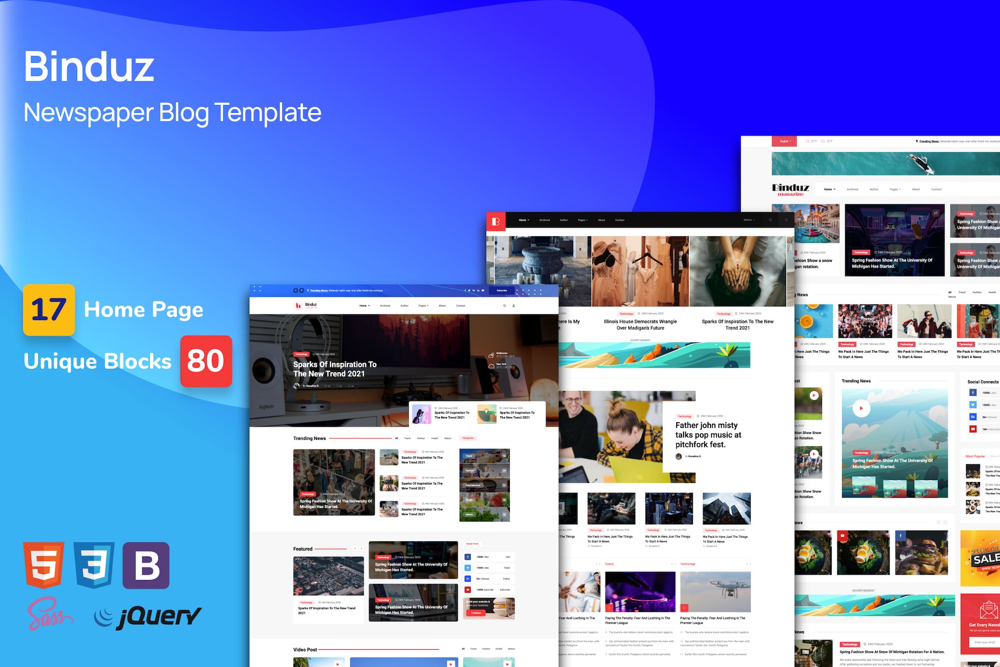 Binduz - Blog Website