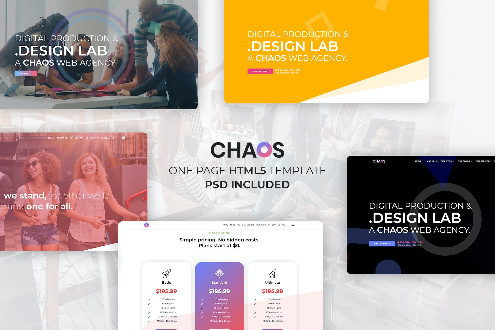 Chaos - Creative Parallax One Page HTML Template