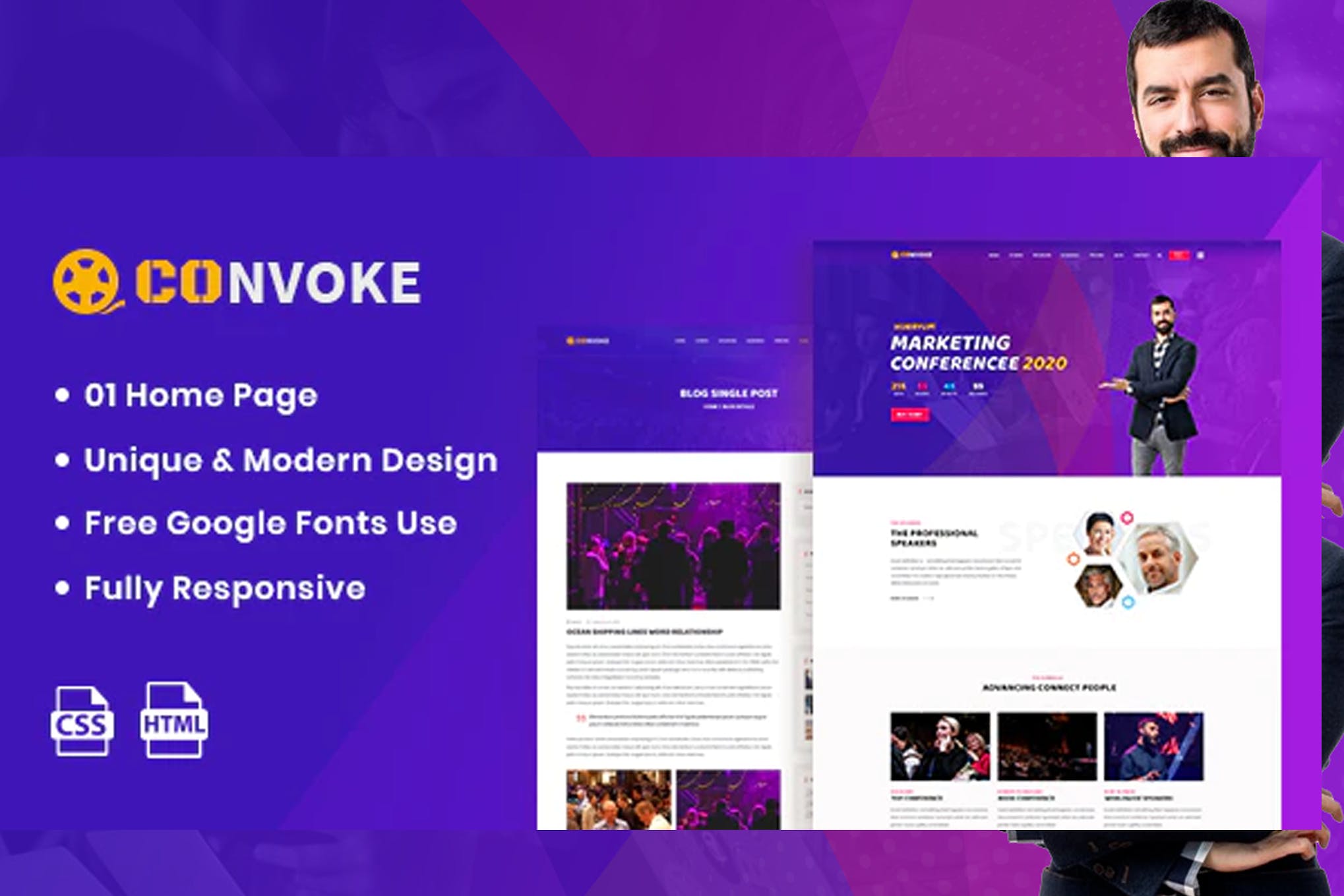 Convoke - Event & Conference HTML Template