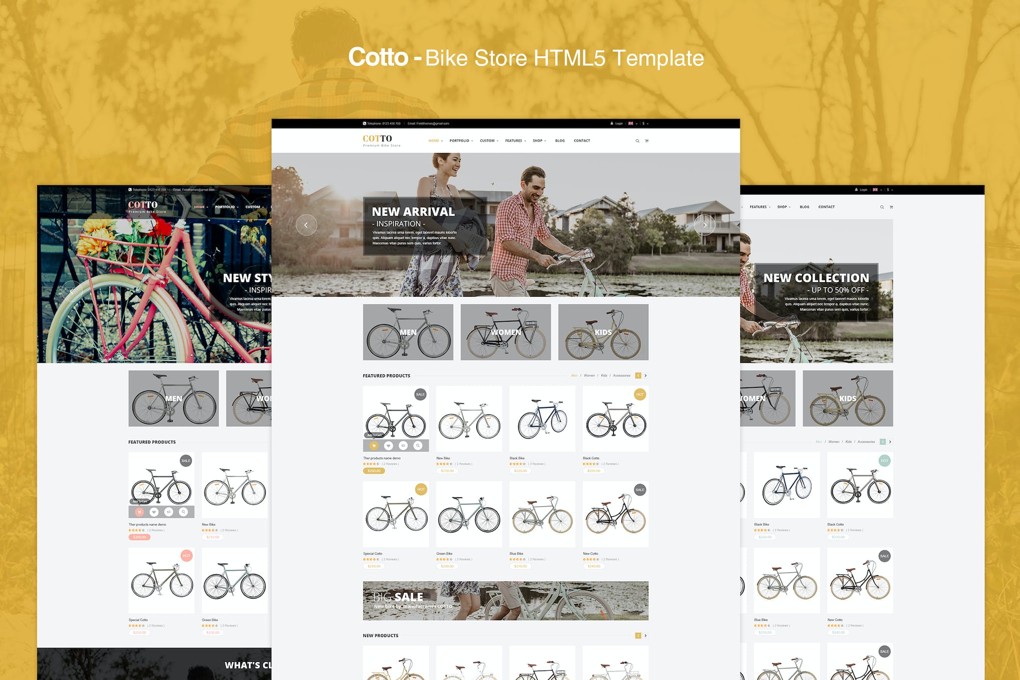 Cotto - Bike Store HTML template