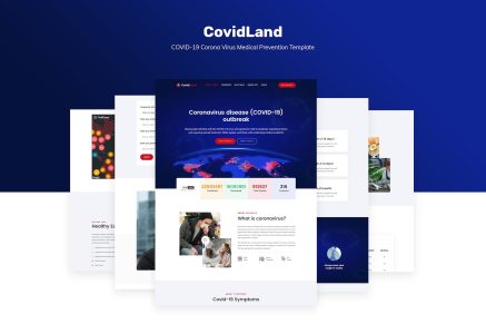 CovidLand | COVID- Medical Prevention Template