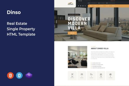 Dinso - Real Estate Single Property HTML Template