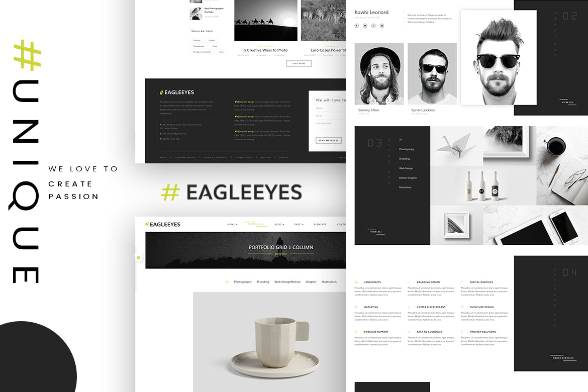 EAGLEEYES - Creative multipages and One page HTML