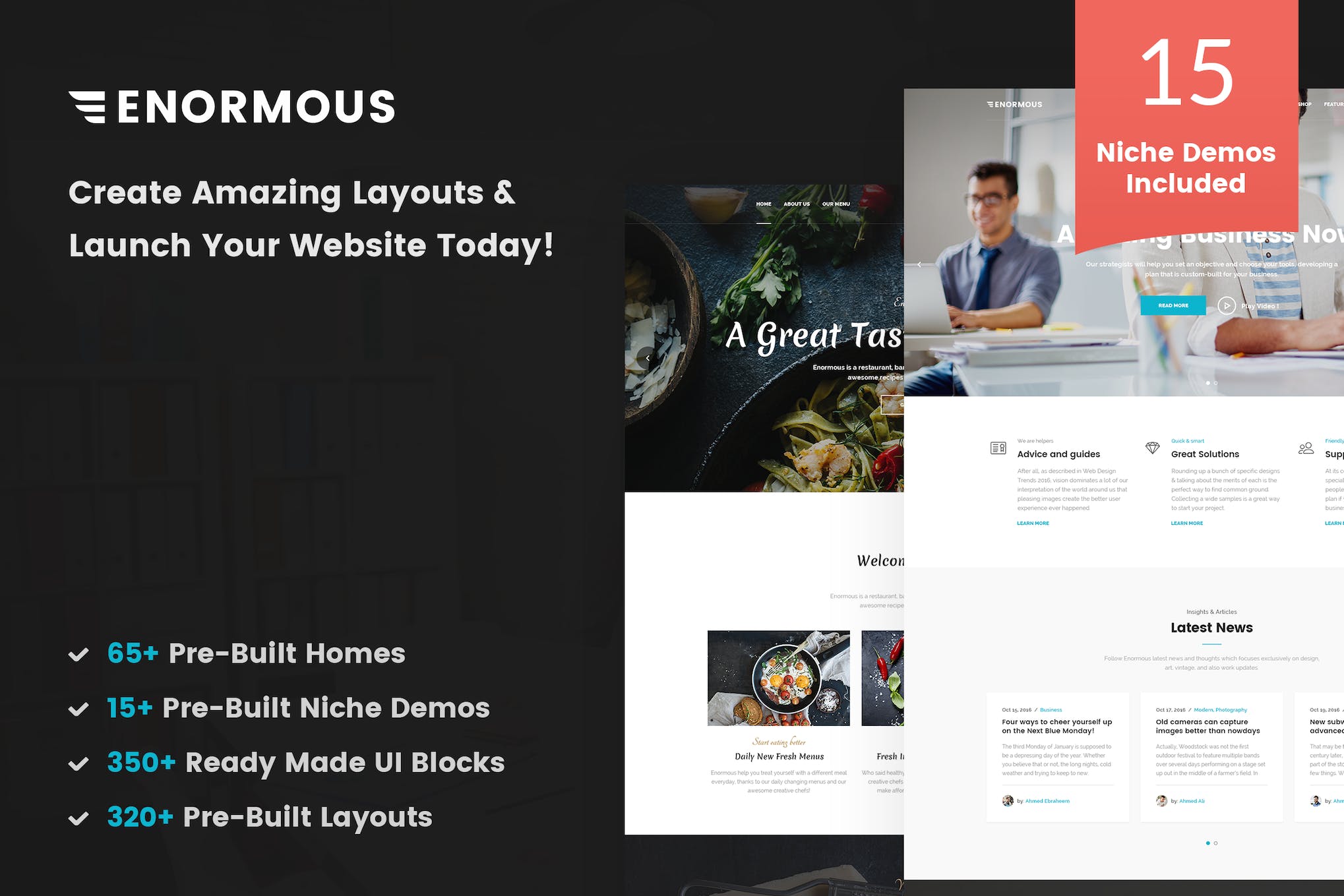 Enormous - Responsive Multi-Purpose HTML Template