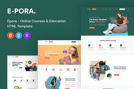 Epora - Online Courses & Education HTML Template