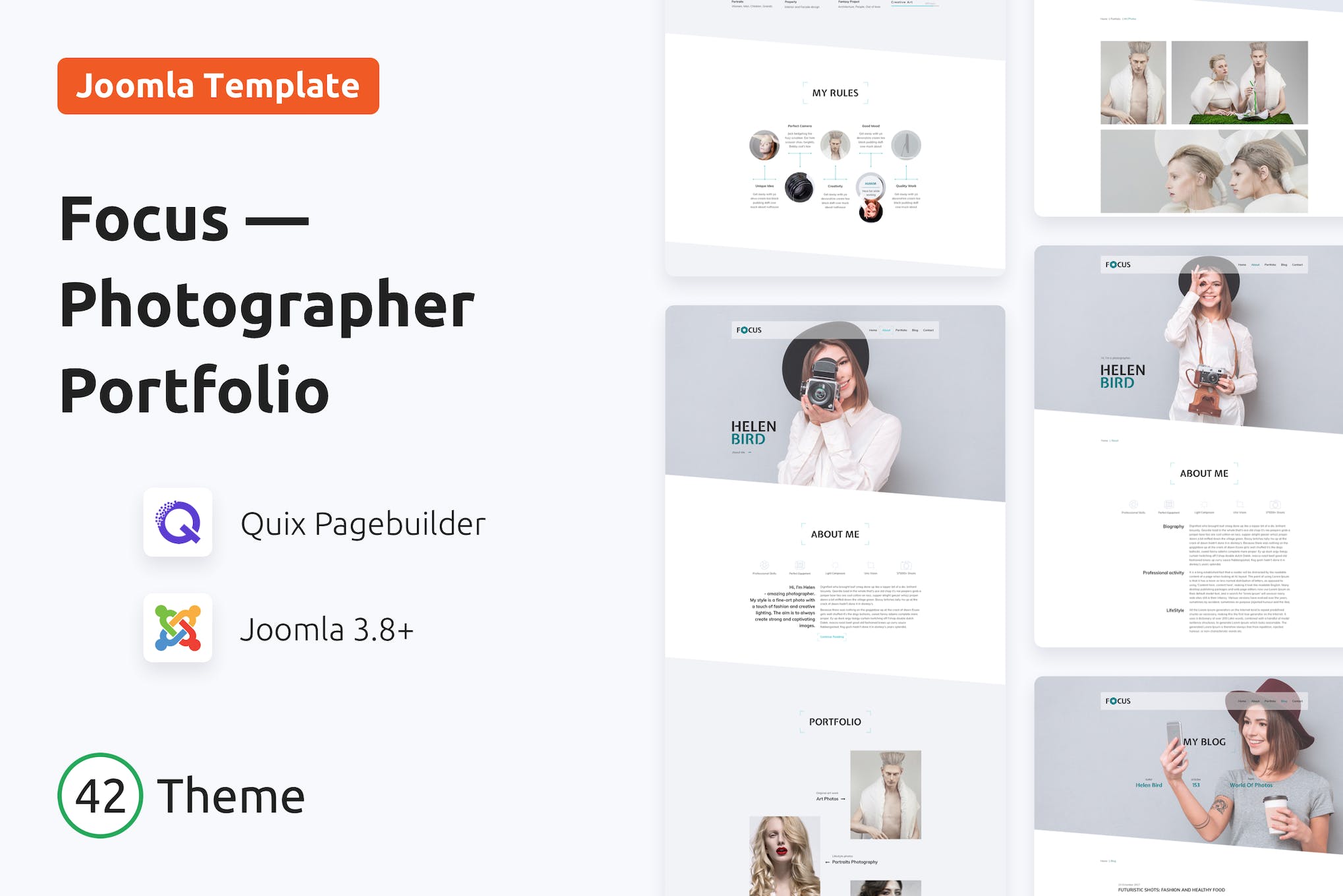 Focus- Photographer portfolio Responsive Template