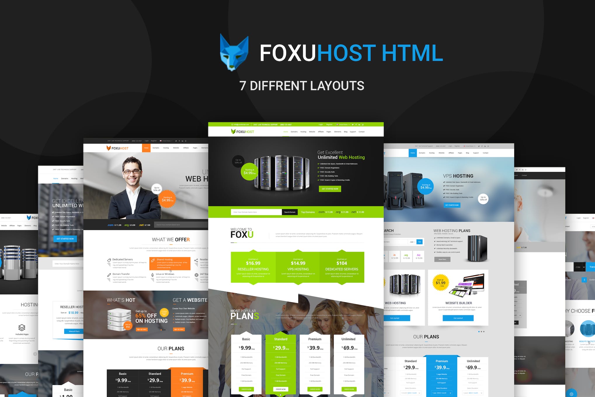 Foxuhost - Web Hosting, Responsive HTML Template