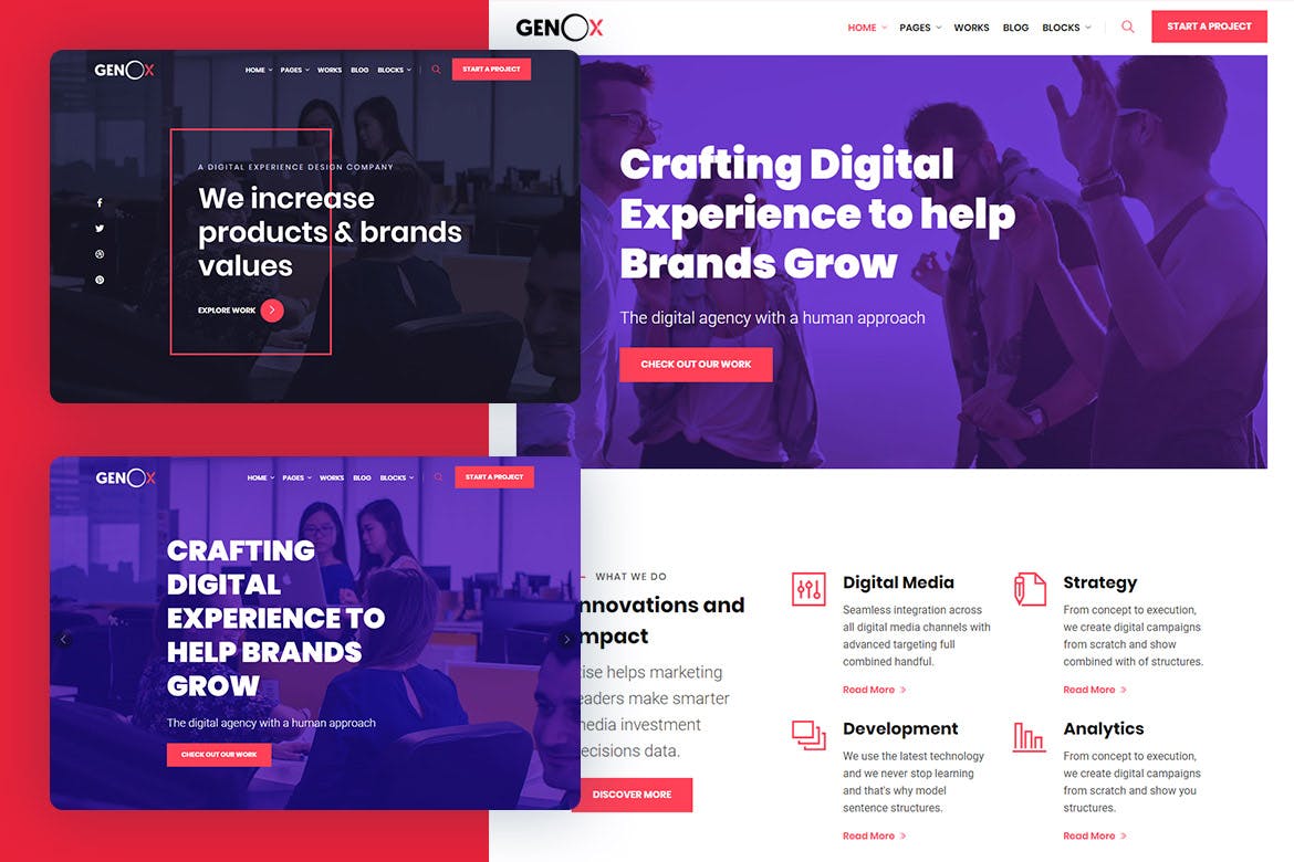 Genox - Creative & Digital Web Agency Template