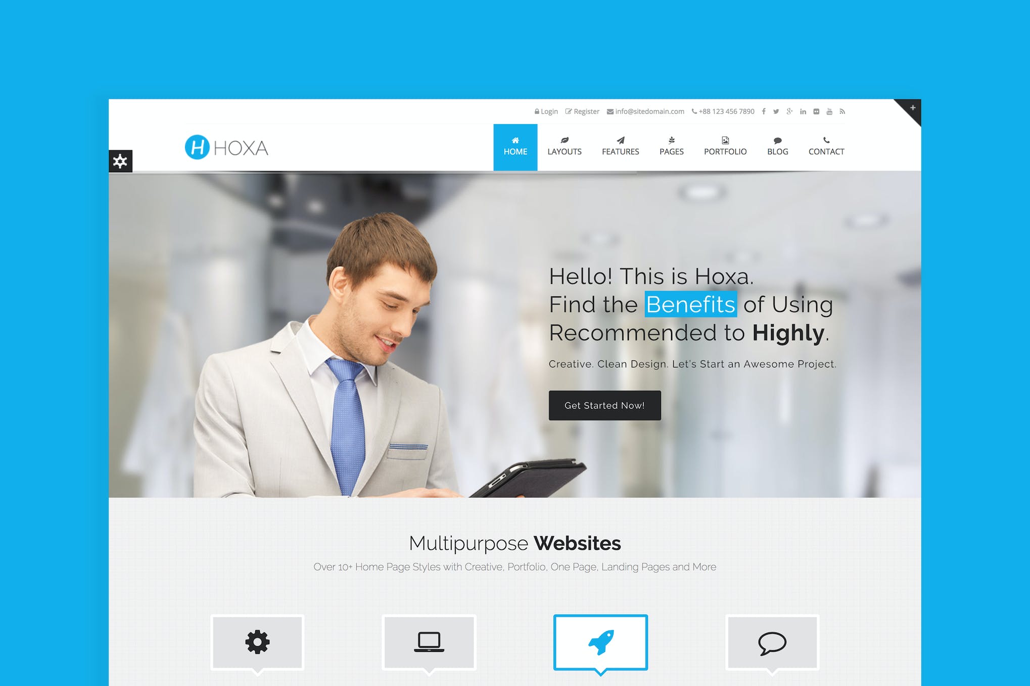 Hoxa- Responsive Multipurpose Joomla Template