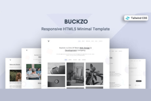 HTML Porfolio Tailwind CSS Template – Buckzo