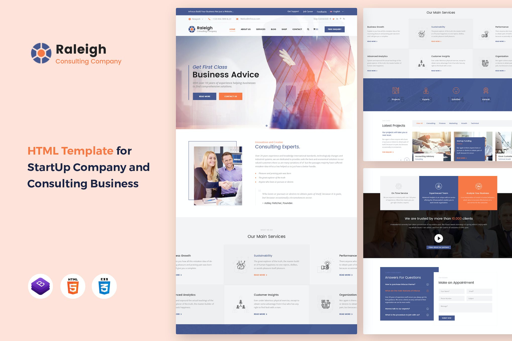 Infocus - Business Consulting Service Template