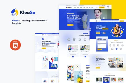 Kleaso – Cleaning Services HTML Template