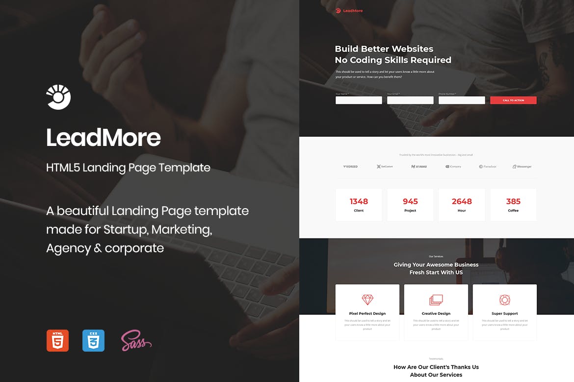 LeadMore - HTML Landing Page