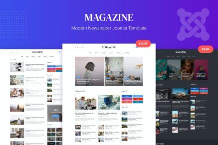Magazine- Blog, Newspaper Joomla Template