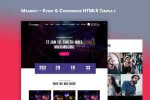 Maxbeat – Event and Conference HTML Templa e