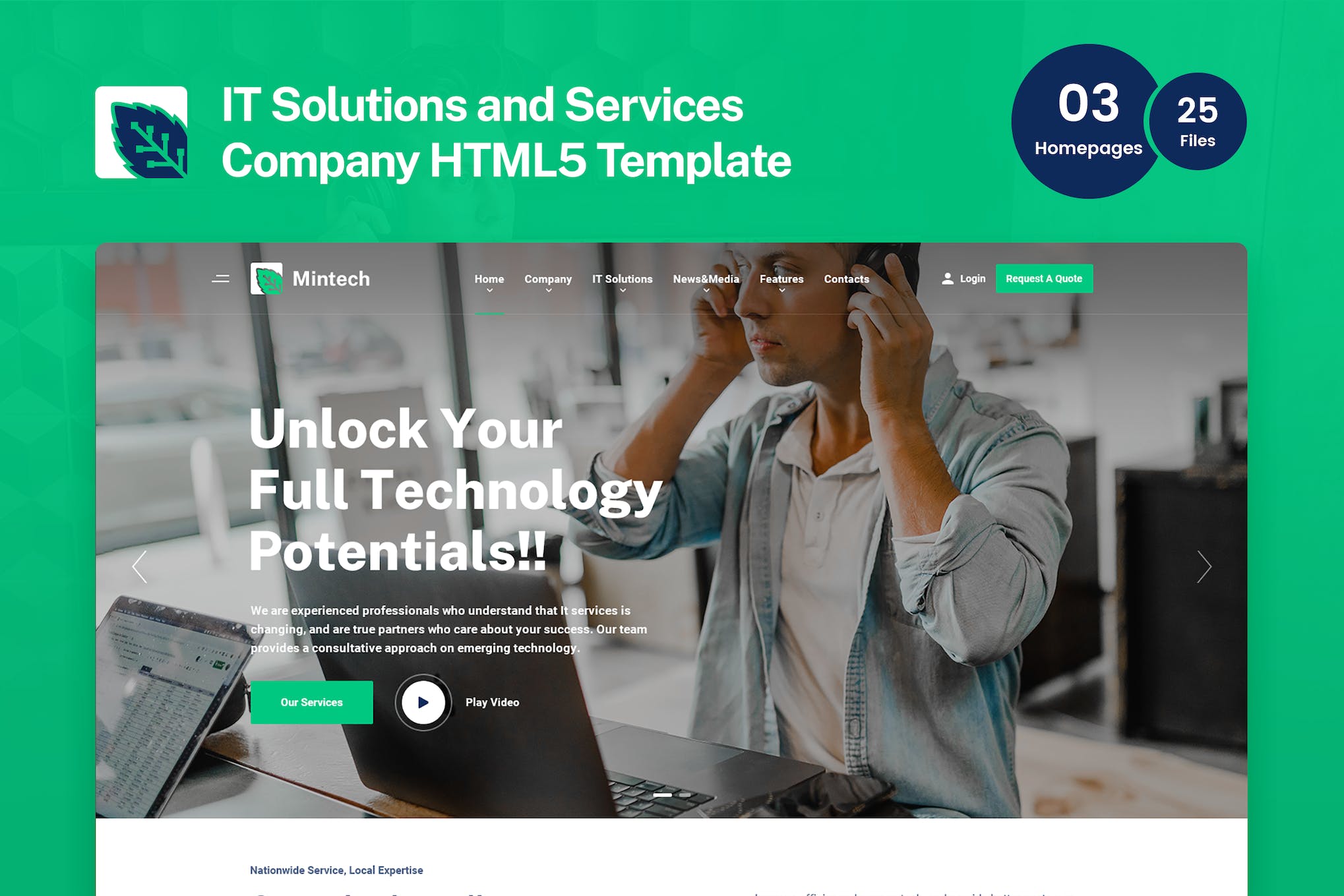 Mintech - IT Solutions & Services HTML Template