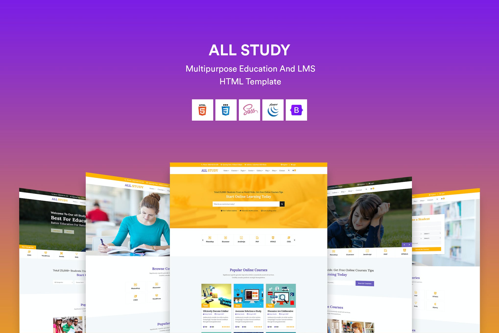 Multipurpose Education HTML Template- Download for Wordpress