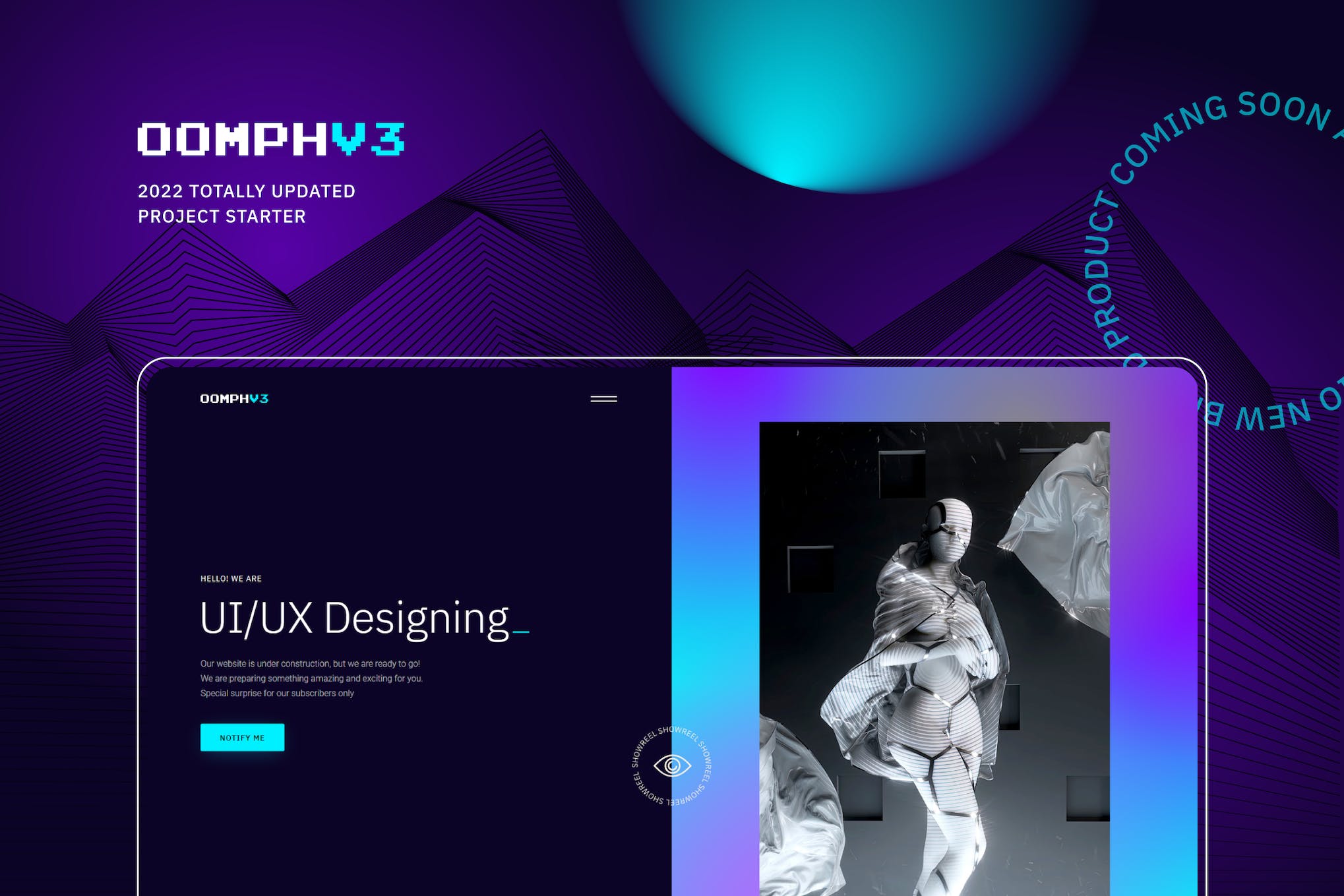 Oomph - Coming Soon &amp; Landing Page Template- Download for Wordpress