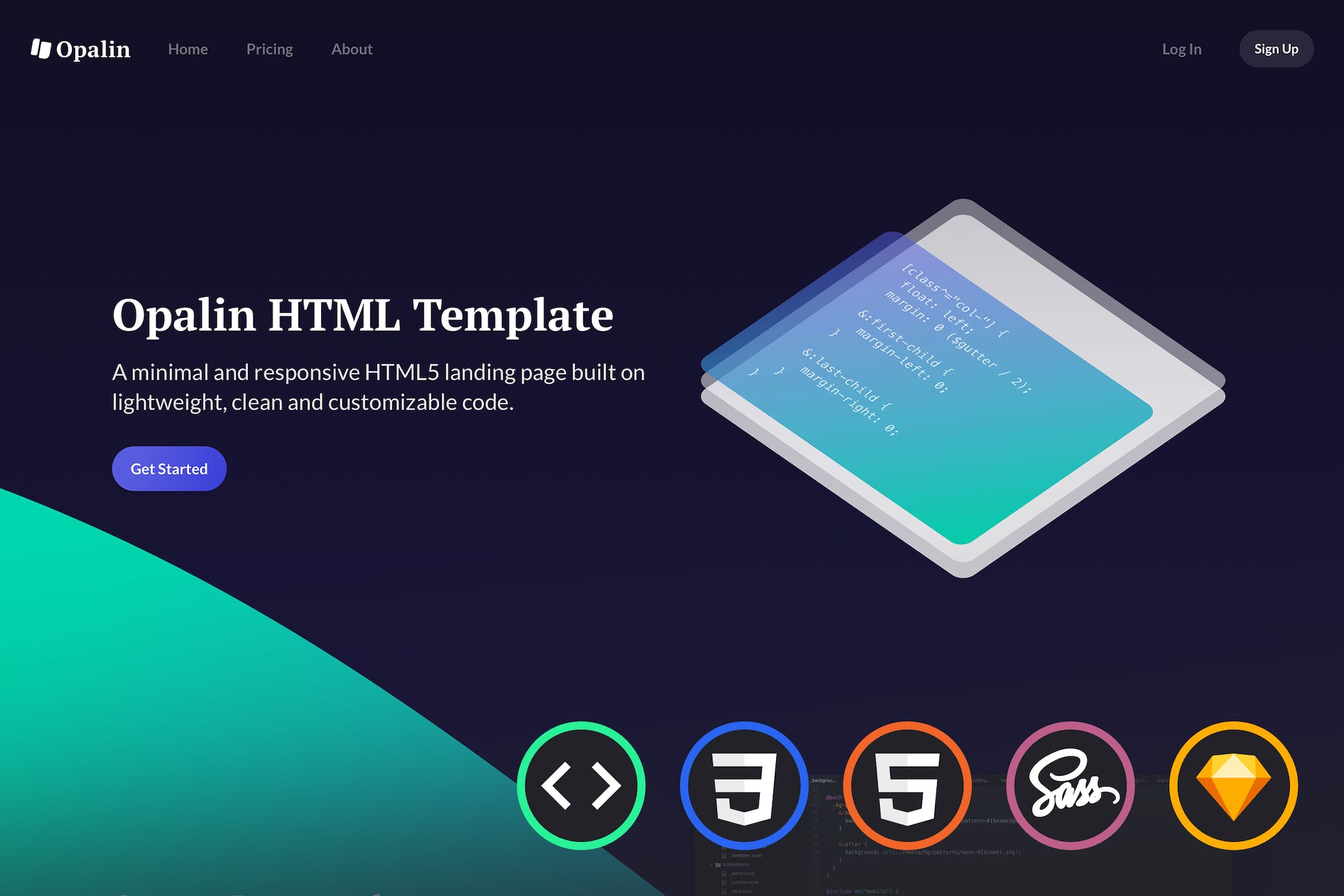 Opalin - Startup HTML Template