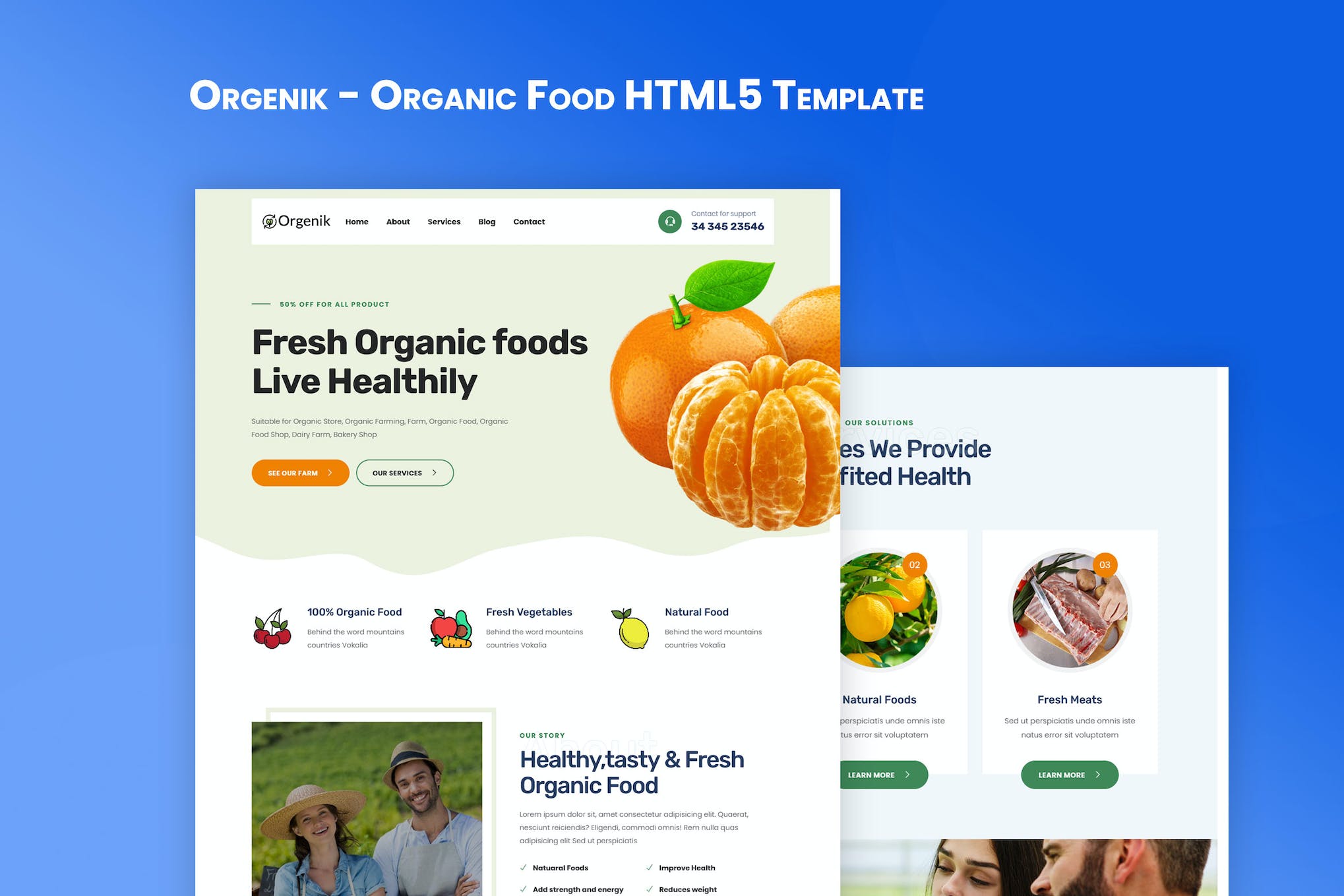 Orgenik - Organic Food HTML Template