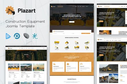 Plazart- Construction Equipment Joomla Template