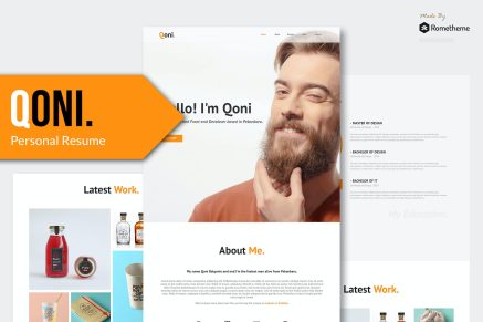 QONI - Personal Resume HTML Template