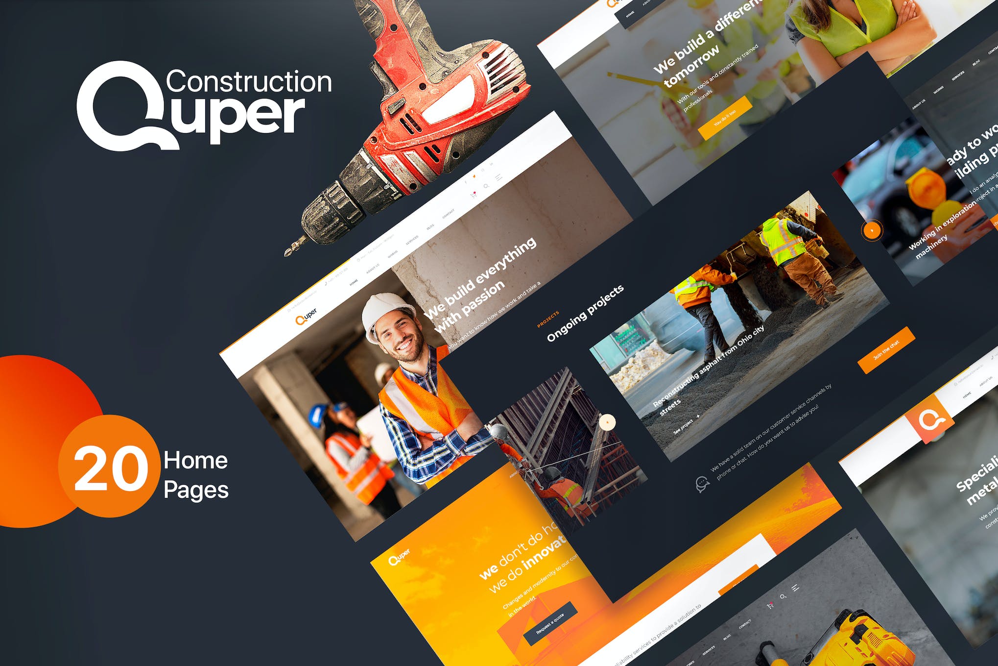 Quper - Construction HTML CSS Template