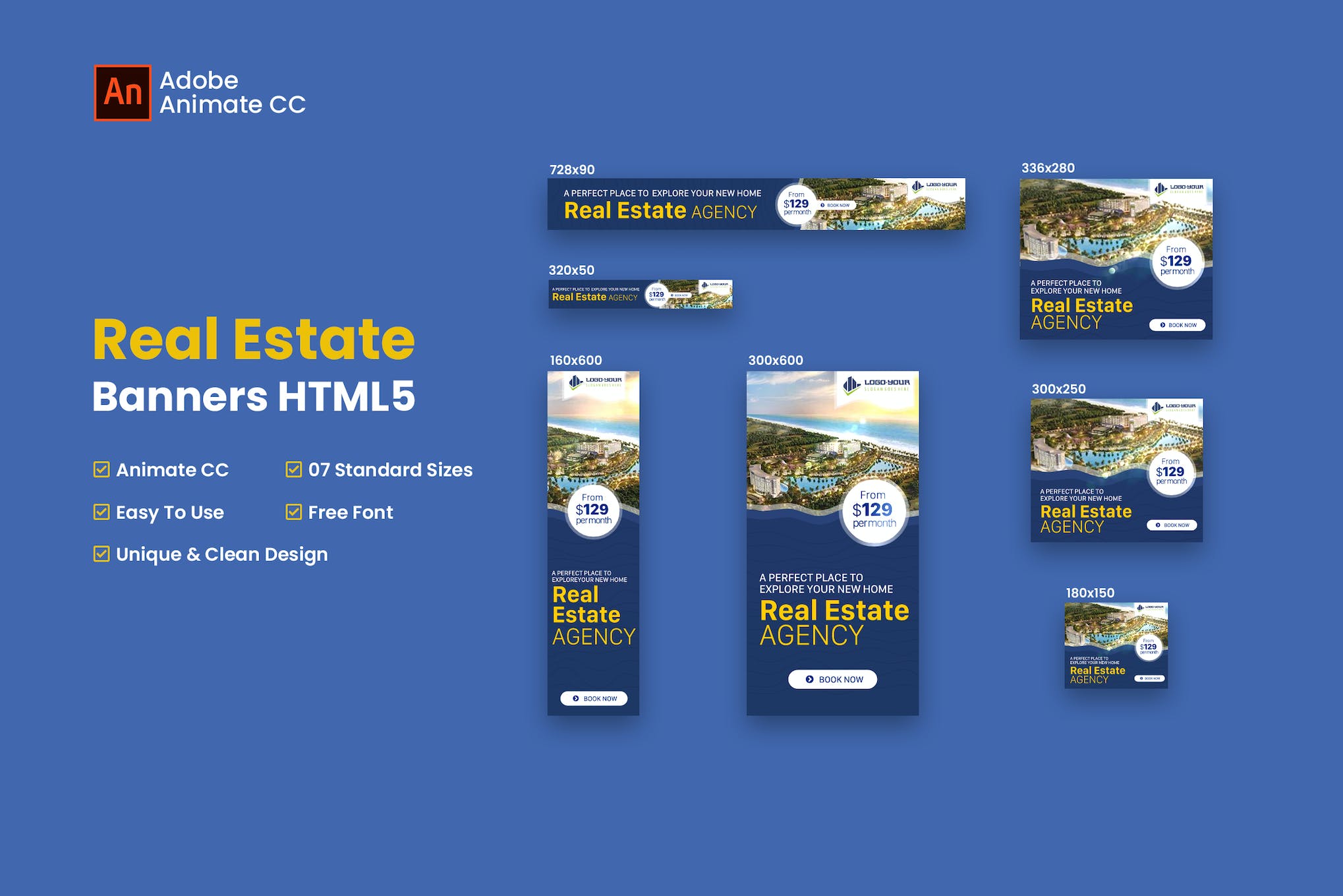 Real Estate Agency Html Banner Ad - Animate CC