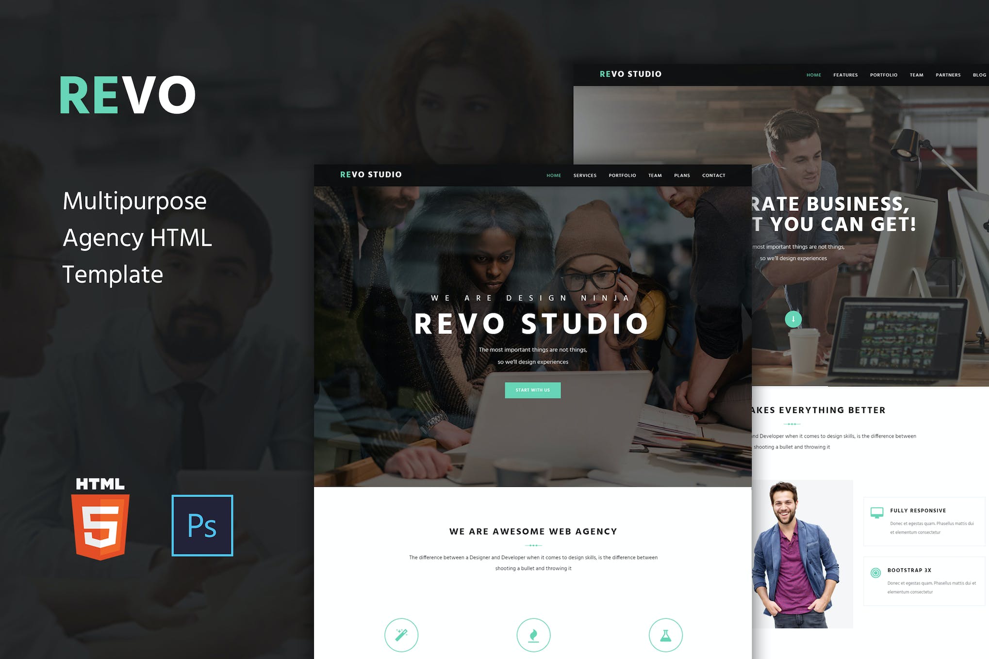 Revo Studio - Agency Onepage HTML Template