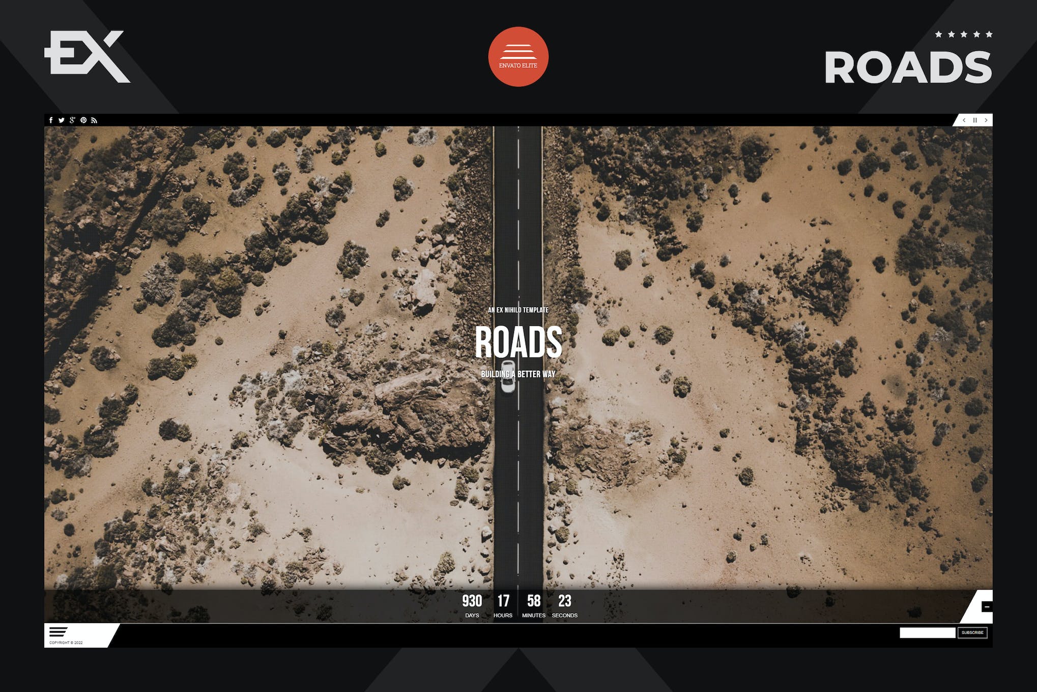 Roads - Responsive Coming Soon Page