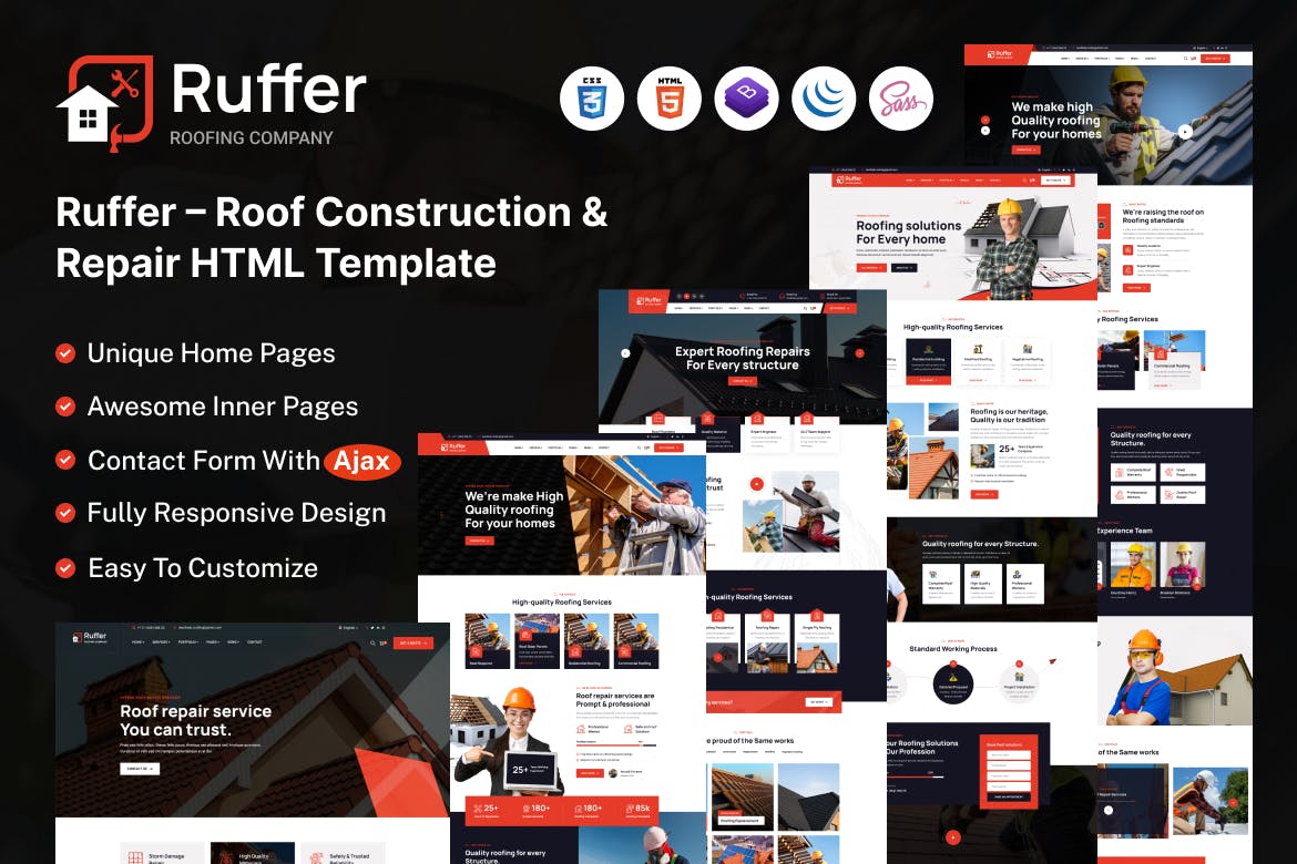 Ruffer – Roof Construction & Repair HTML Template
