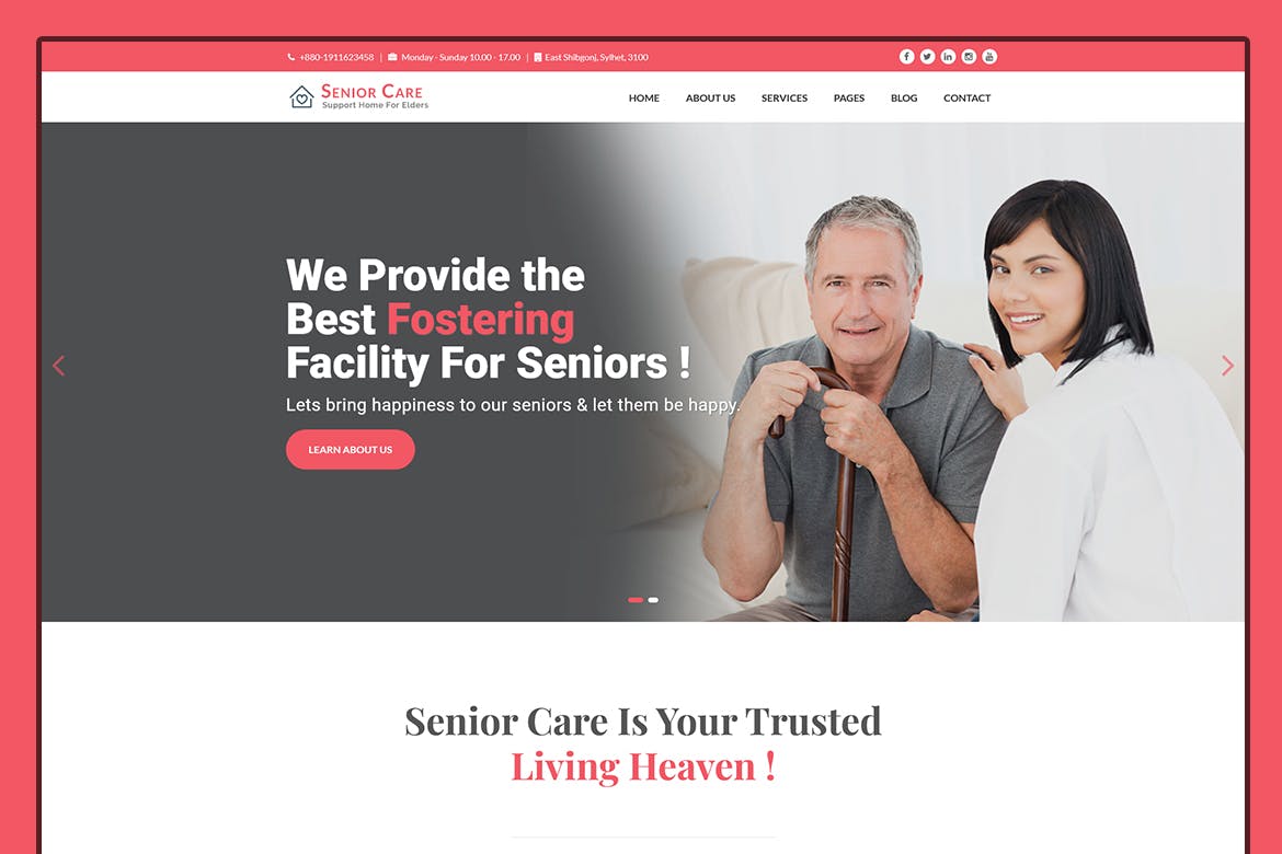 Senior Care - Elders Support HTML Template