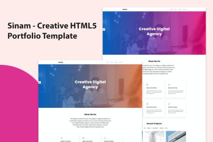Sinam - Creative HTML Portfolio Template