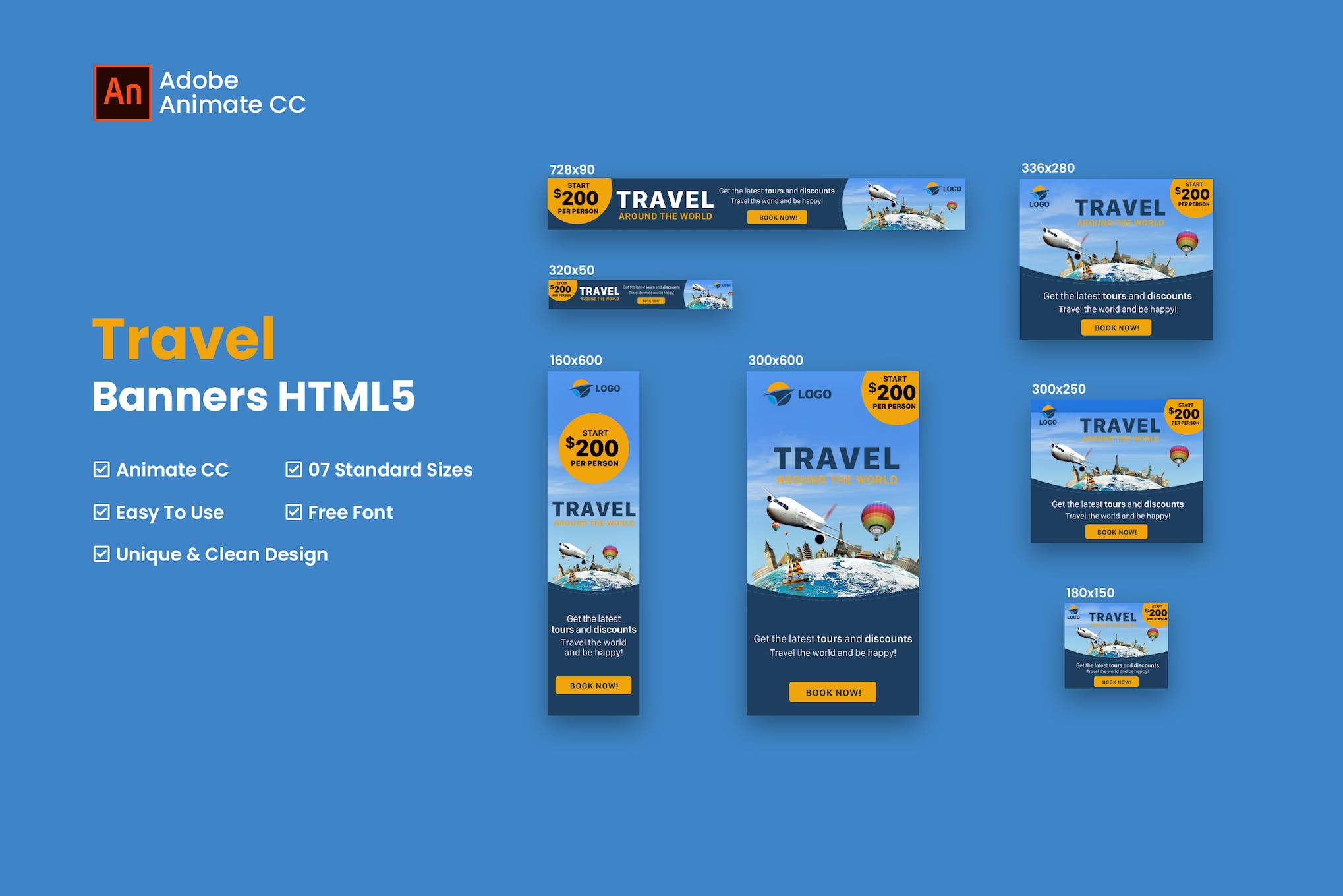 Travel Banner Ad HTML - Animate CC