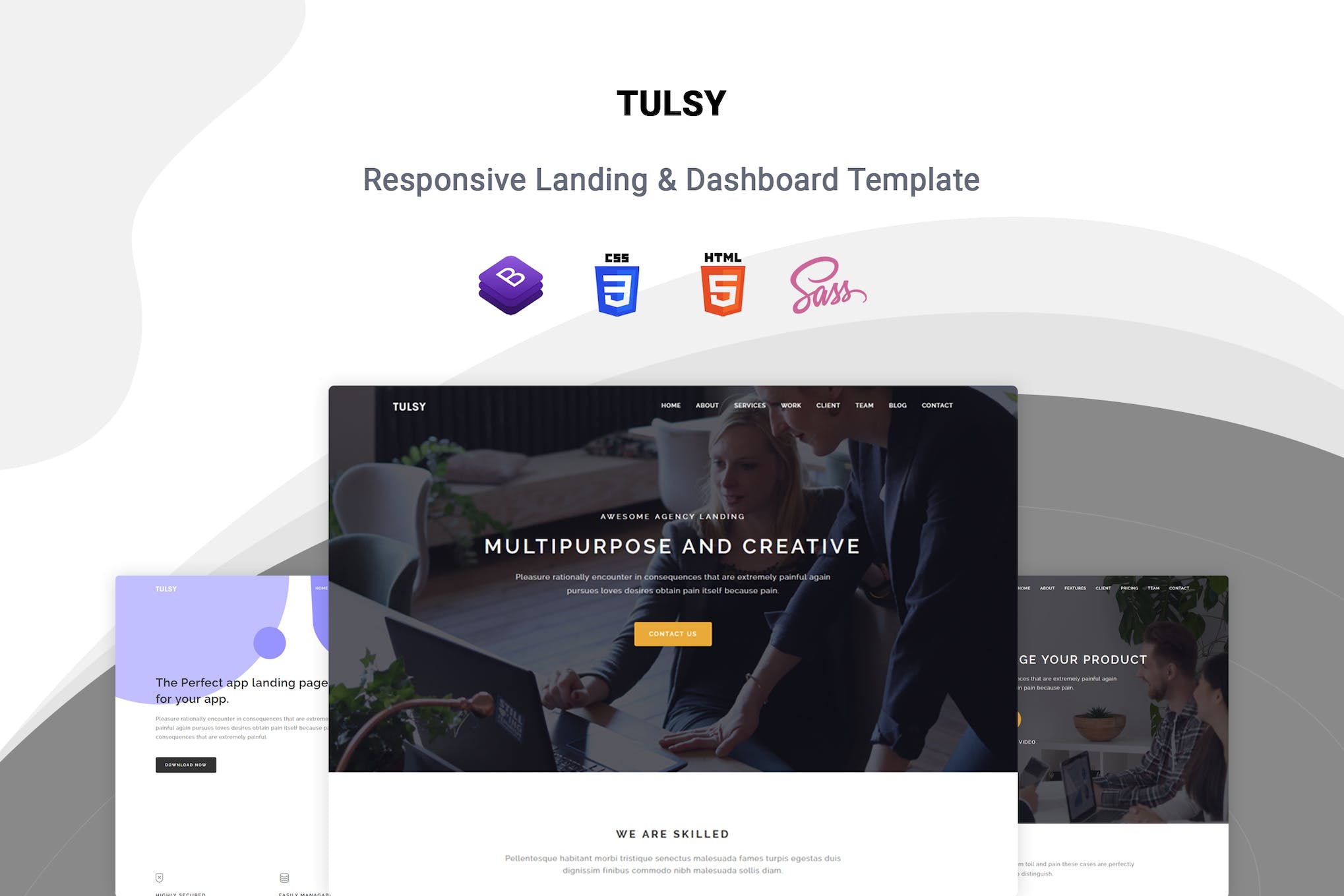 Tulsy - Multipurpose Landing Page Template- Download for Wordpress