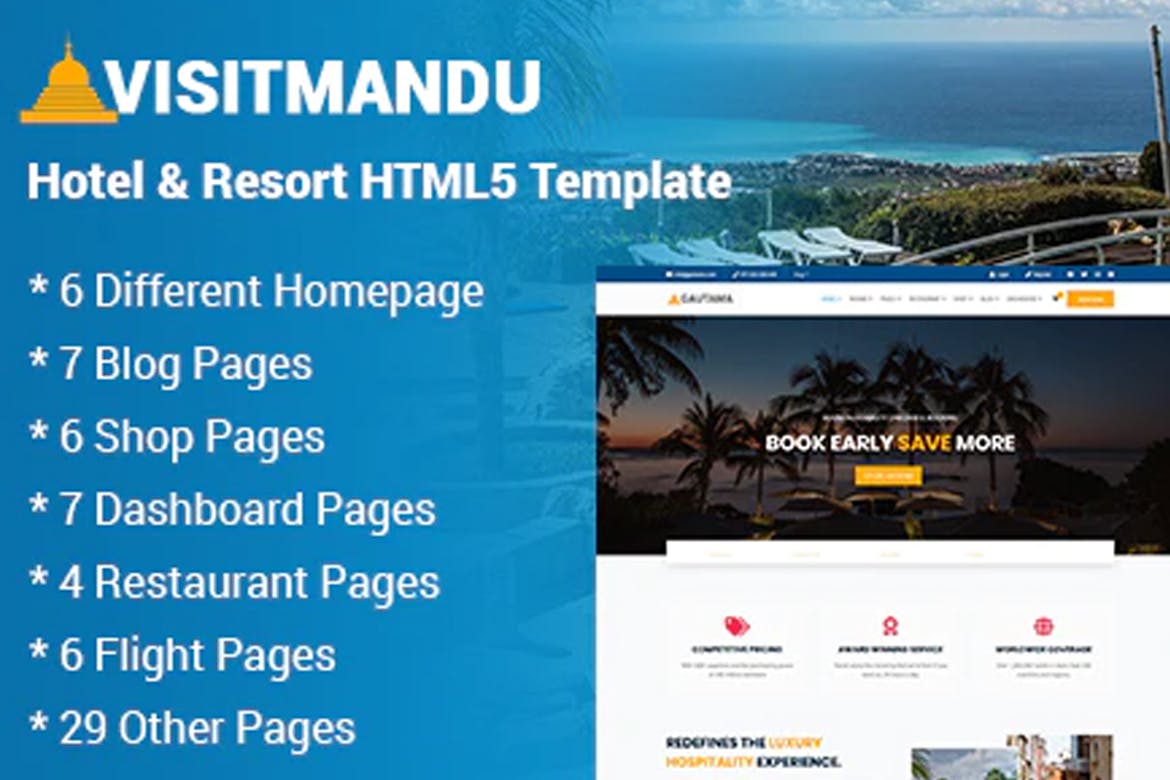 Visitmandu - Hotel & Resort HTML Template
