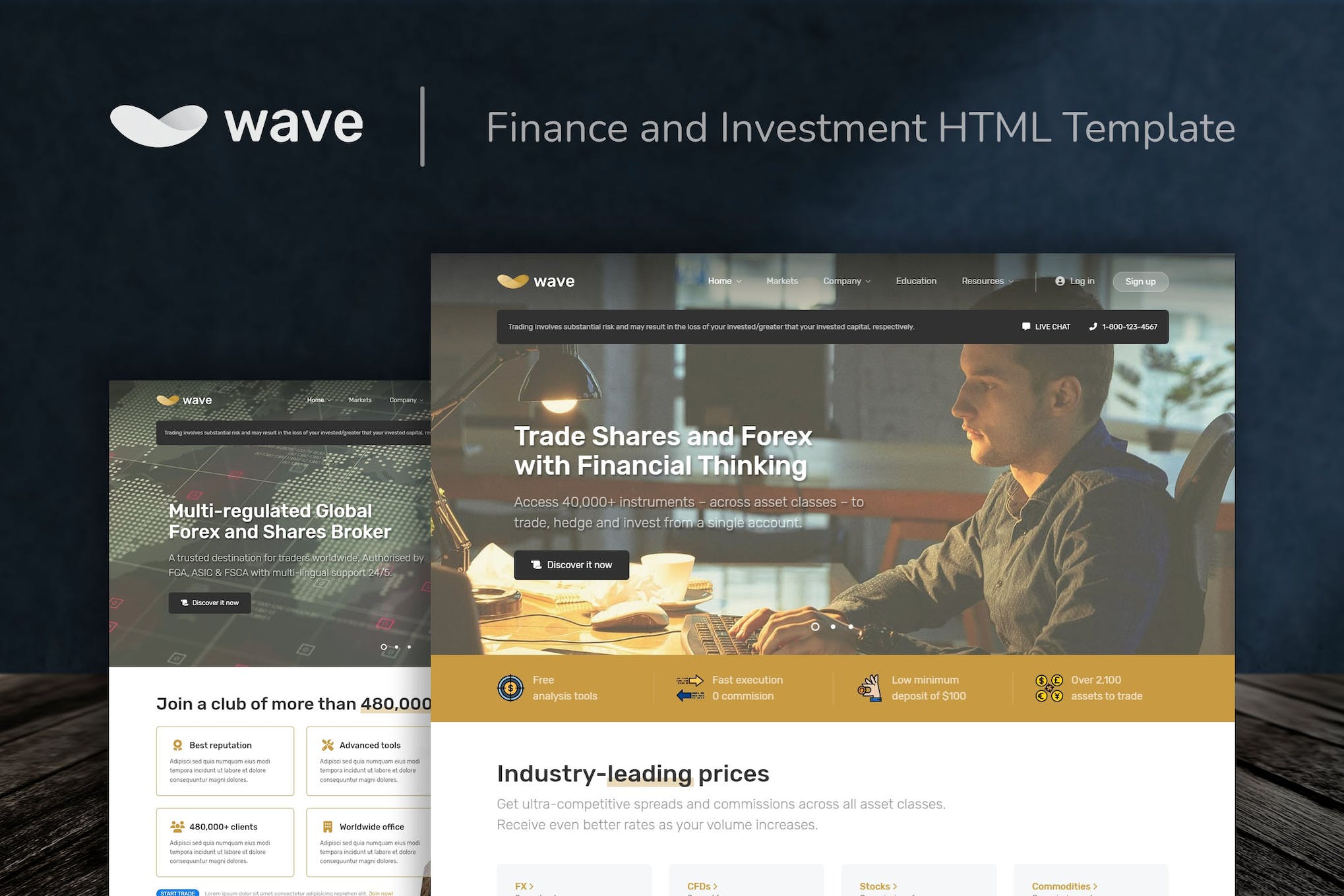 Wave - Finance and Investment HTML Template