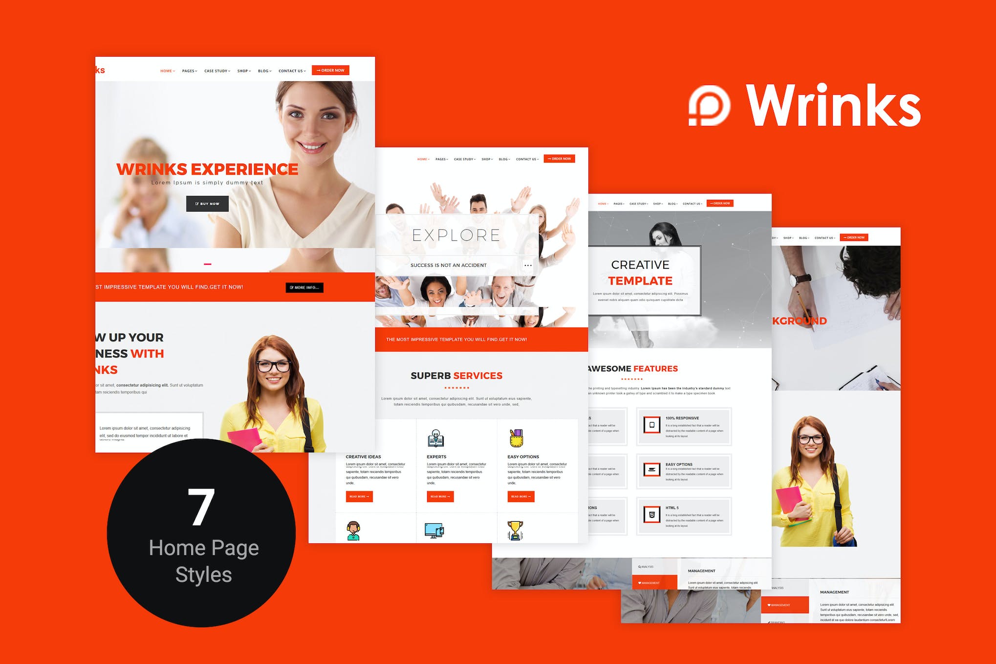 Wrinks - Multipages Business HTML Template