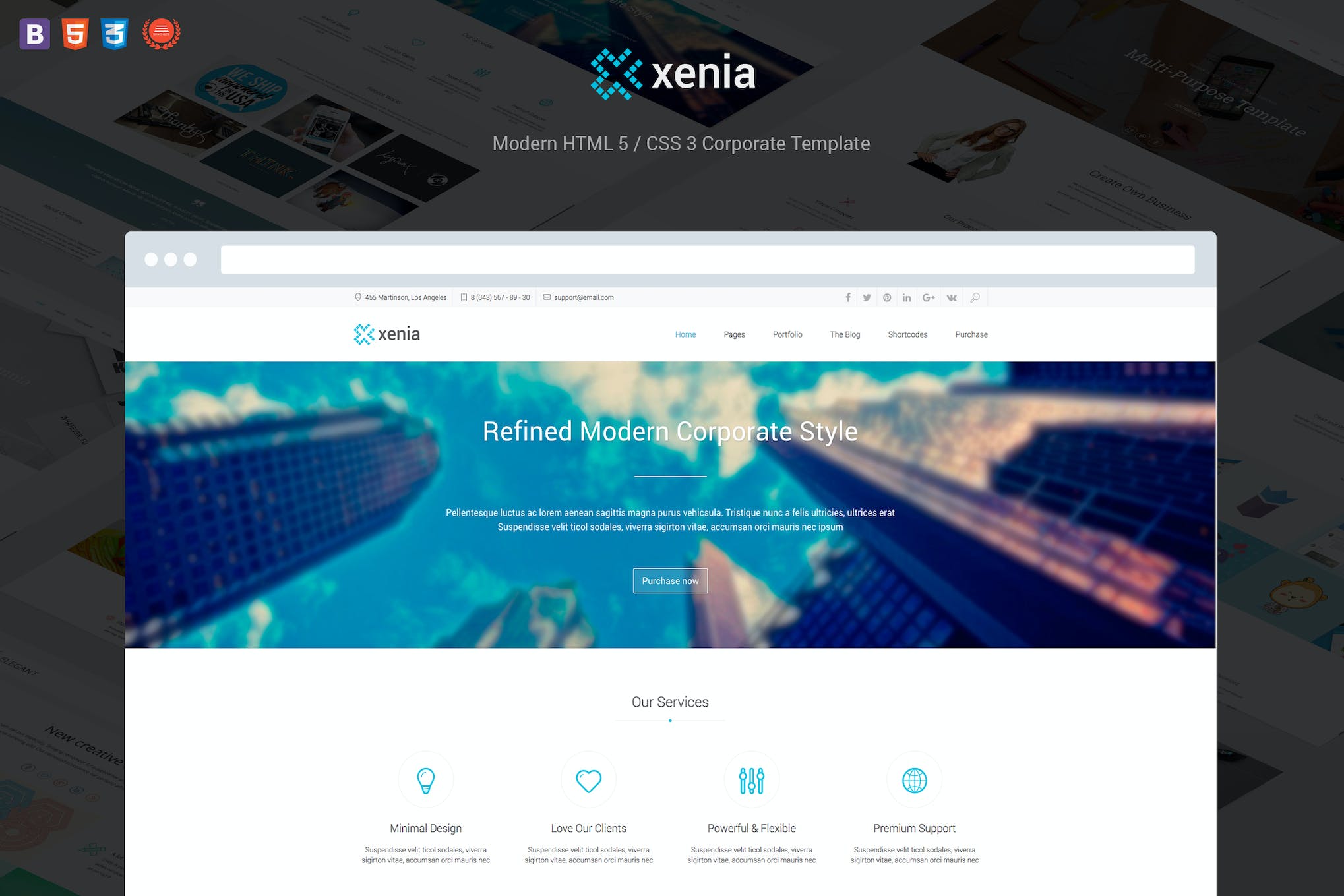 Xenia - Refined HTML / CSS Corporate Template