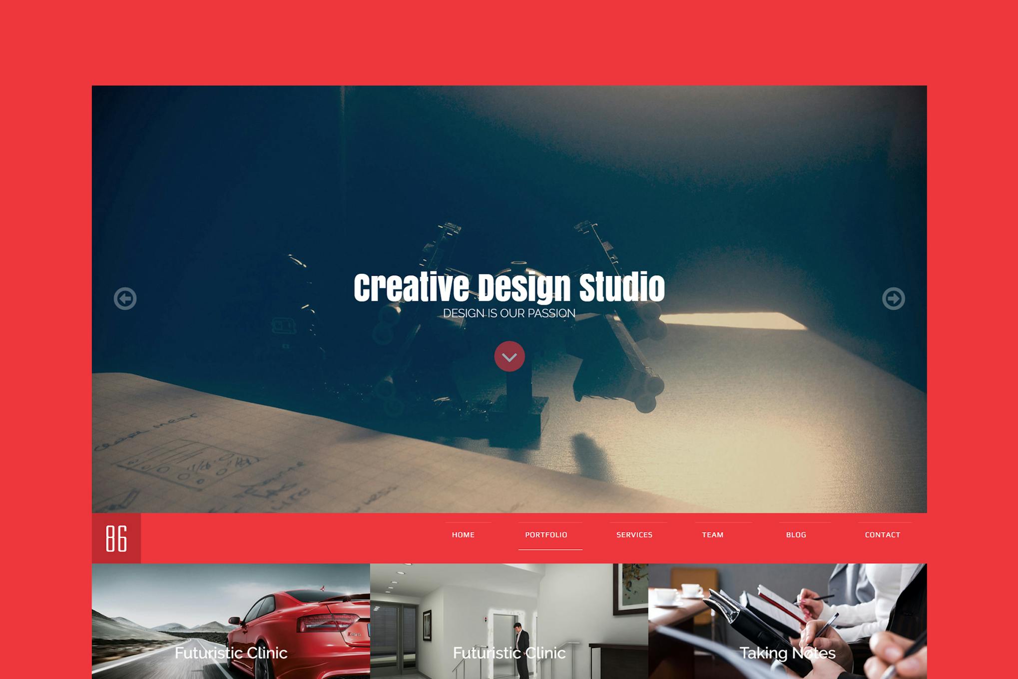 Studio - Multi-Skin One Page HTML Template- Download for Wordpress