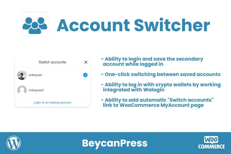 Account Switcher for WordPress-Multiple accounts
