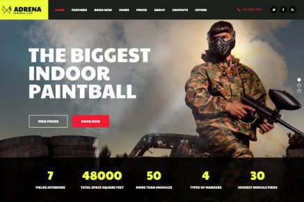 Adrena- Airsoft Club & Paintball 1.2.13 WordPress Theme
