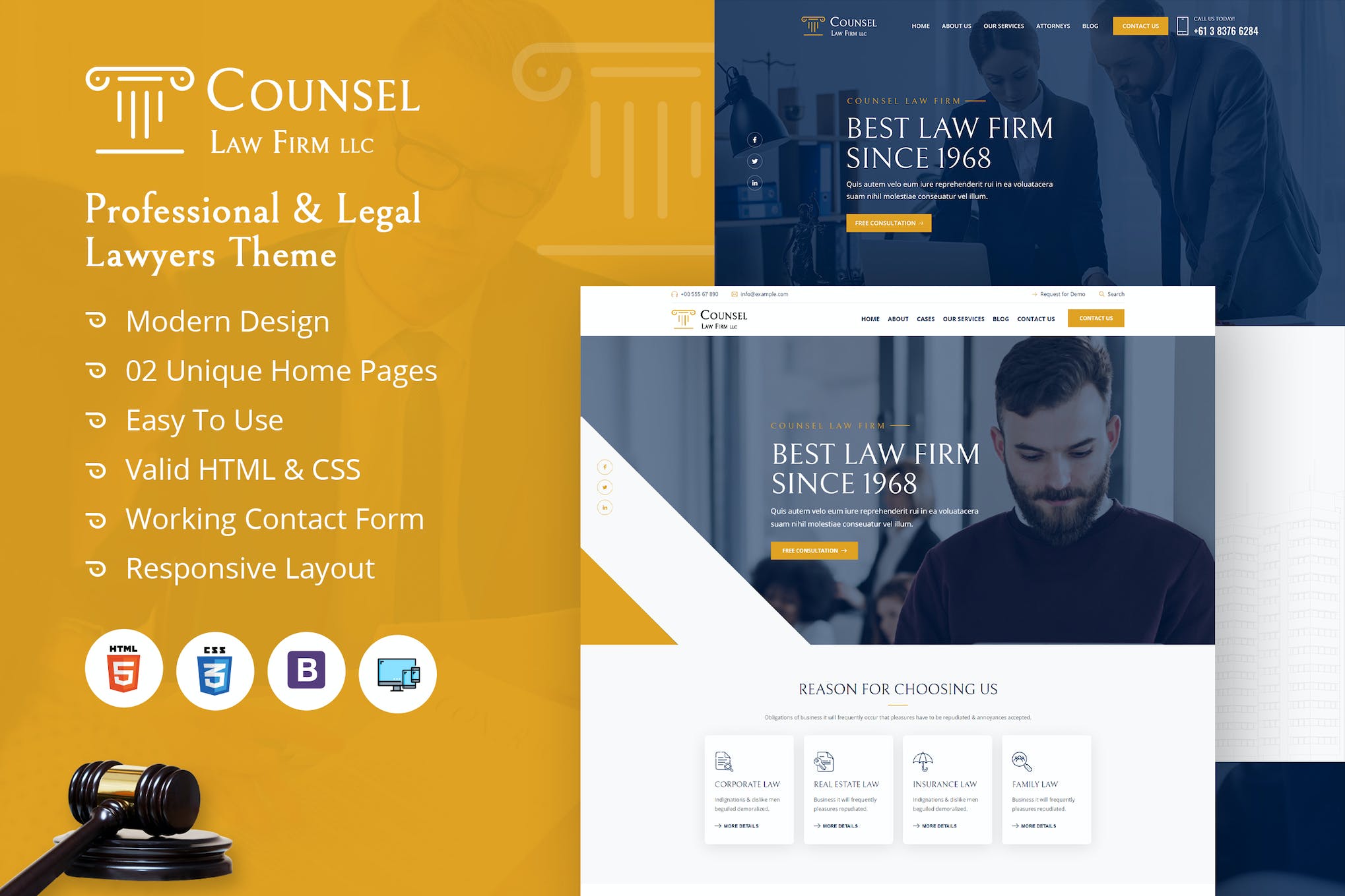Advisom- Law Firm 1.0 WordPress Theme