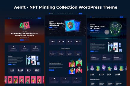 Aenft- NFT Minting Collection 1.0 WordPress Theme